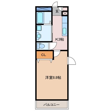 近鉄四日市駅 徒歩9分 2階の物件間取画像